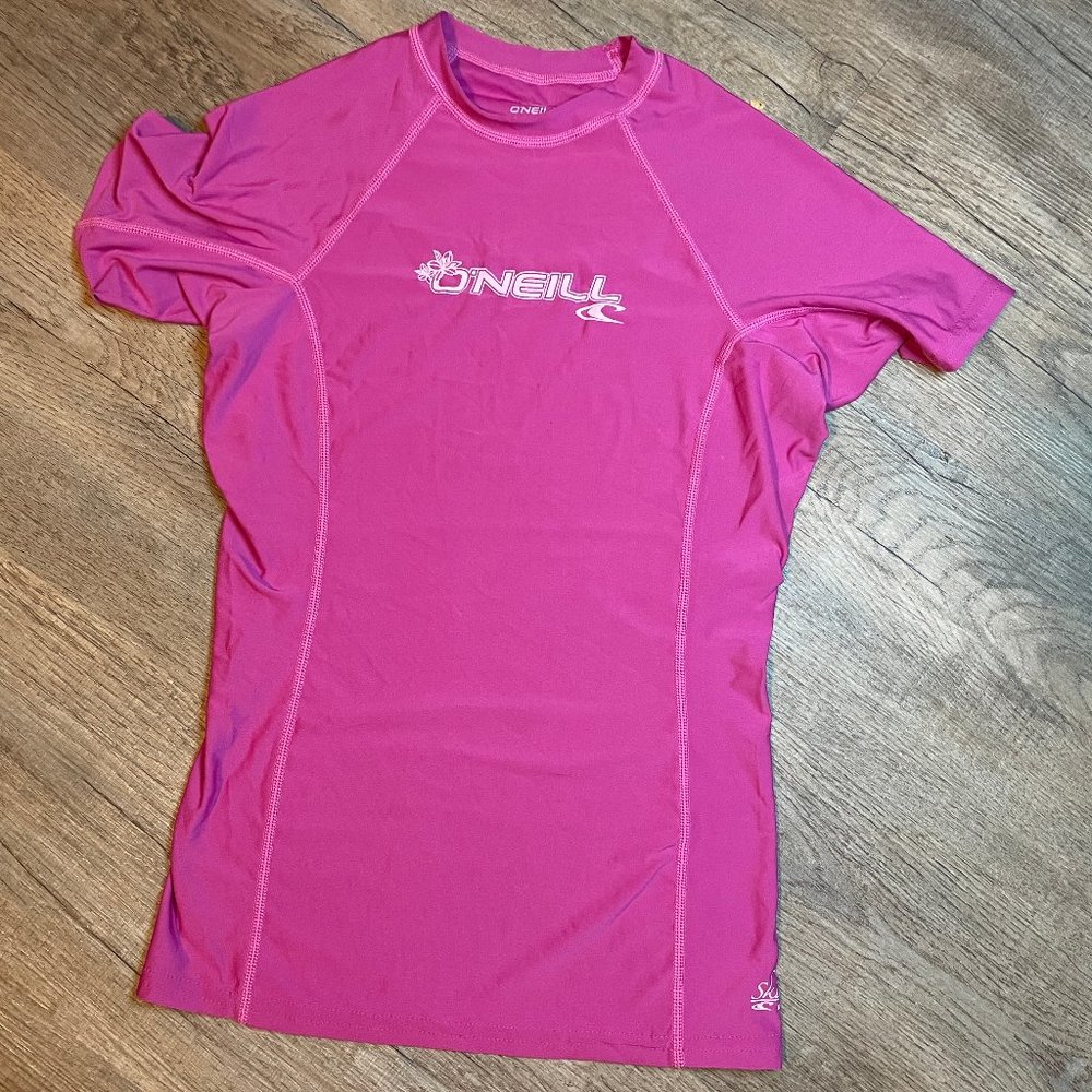 O'Neill Pink Short Sleeve Rash Guard